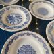 6 hollow plates with floral patterns