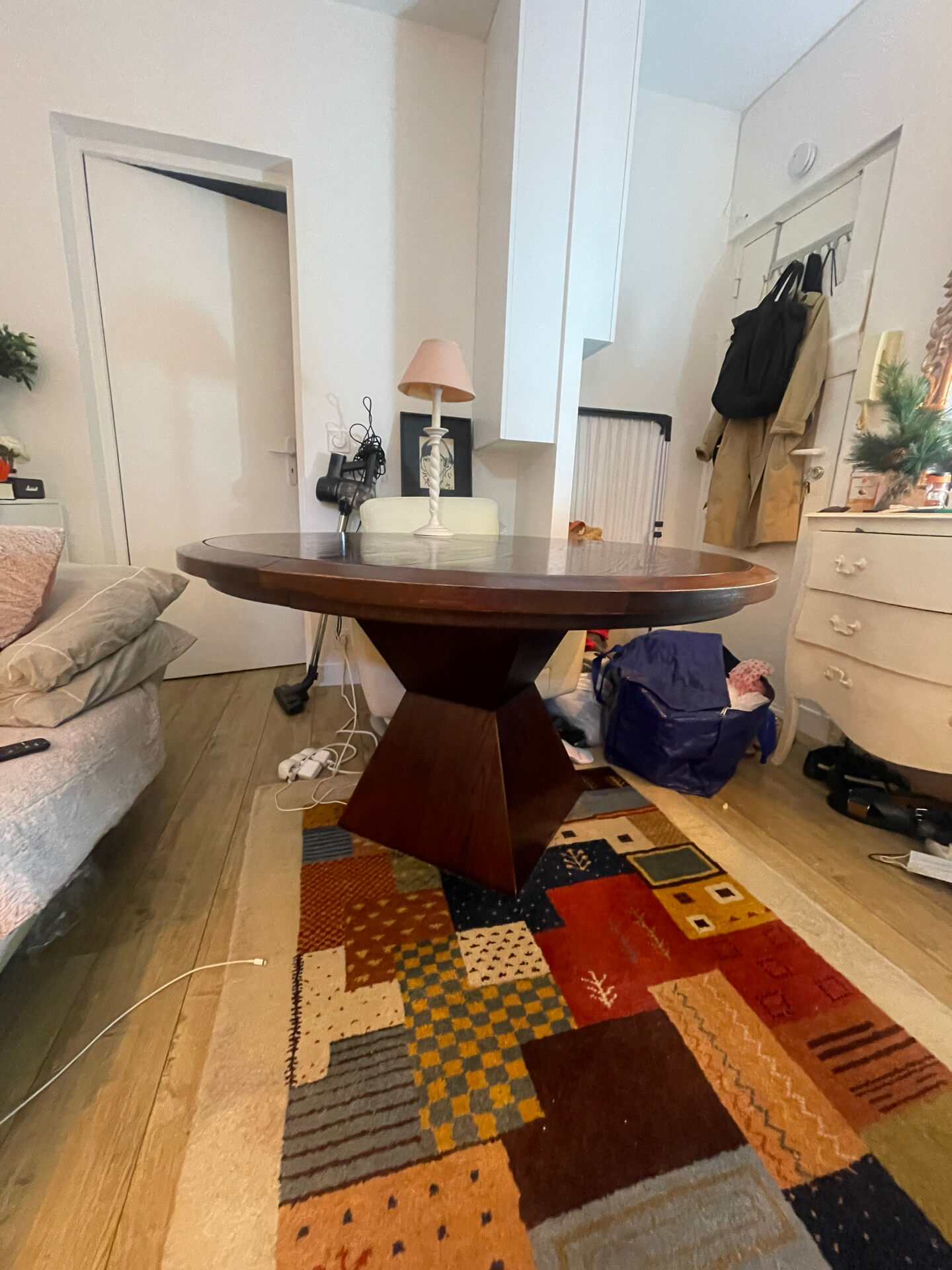 Solid wood dining table