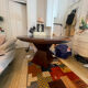 Solid wood dining table