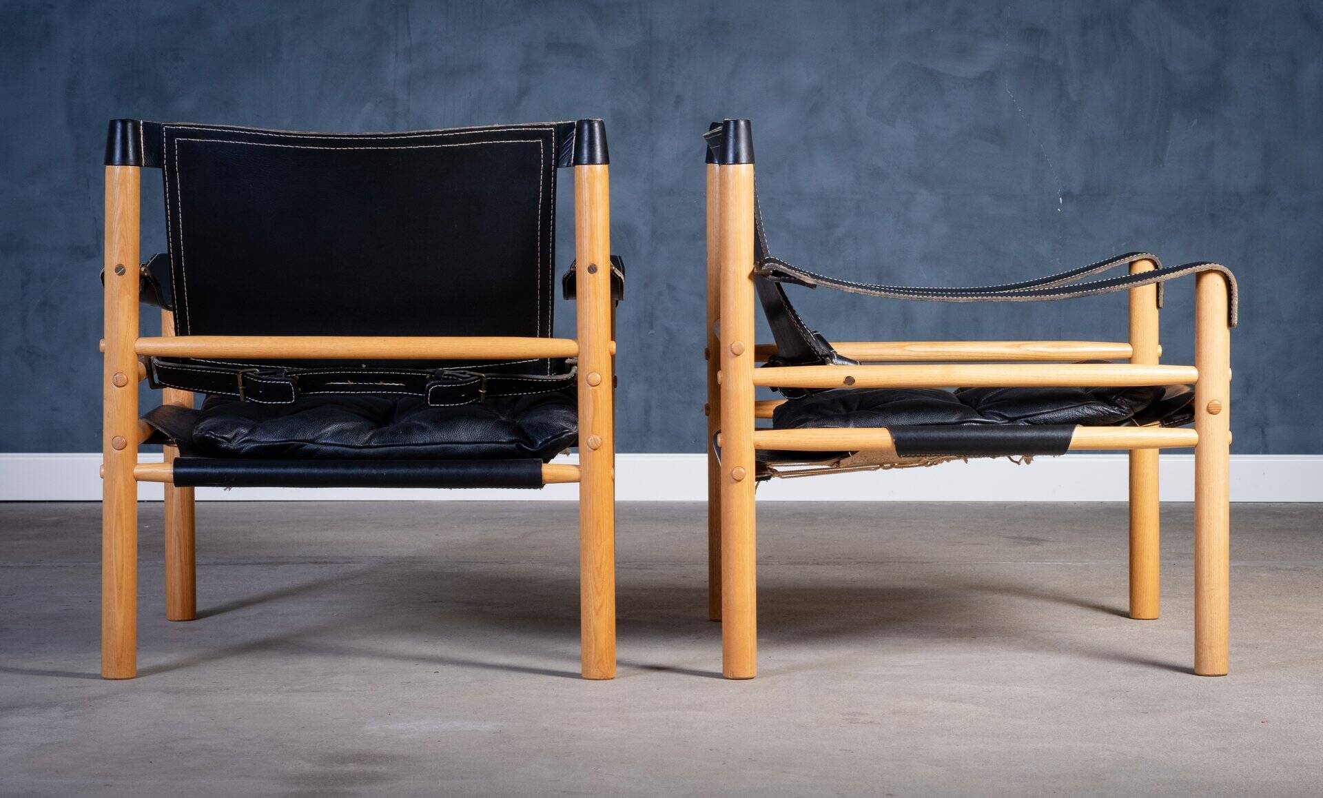 Safari Chair Set by Arne Norell for Arne Norell Ab Sweden, 1960s