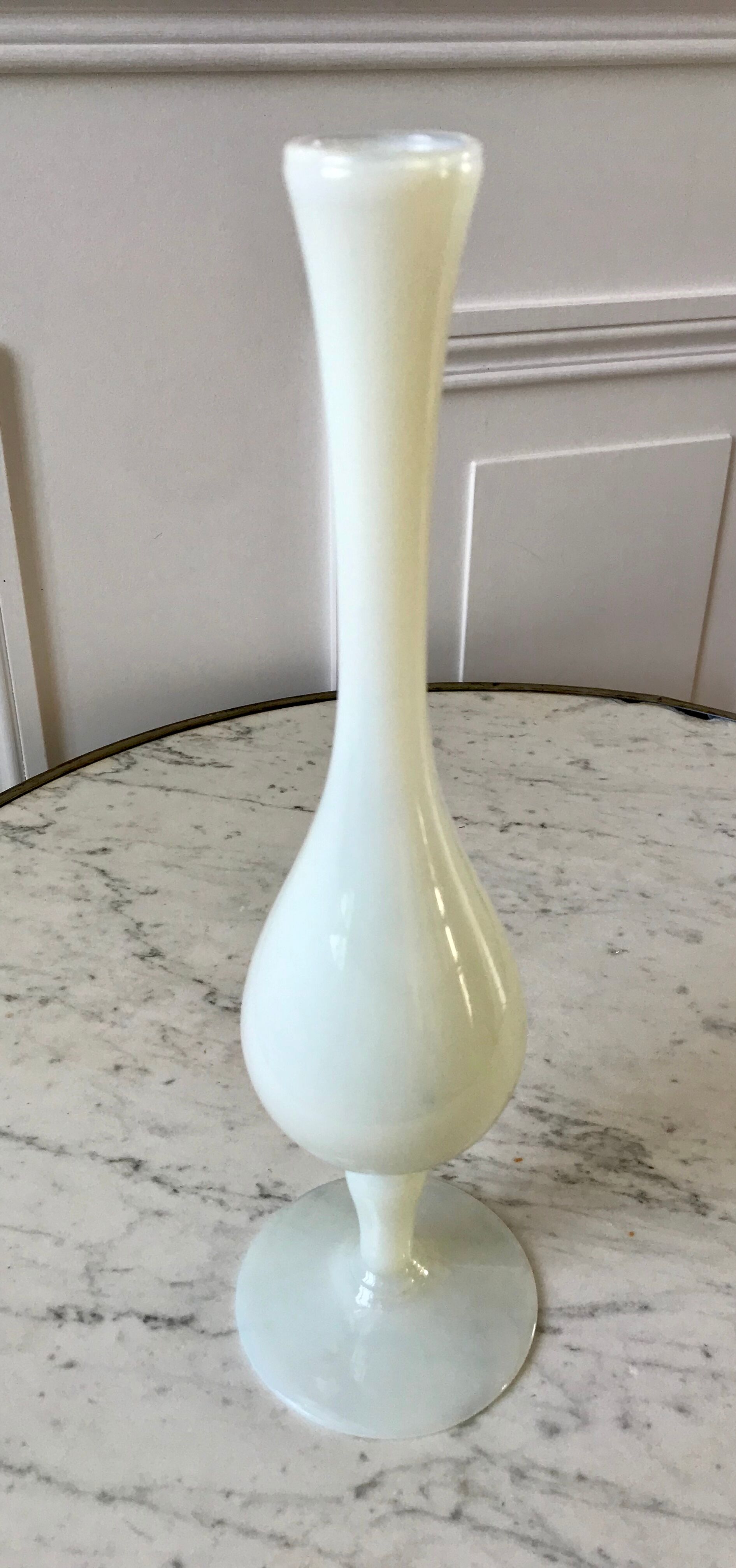 White opaline vase 60s