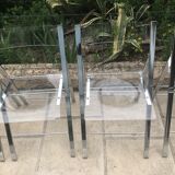 Vintage plexiglass folding chairs