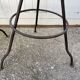 Paire de tabouret de bar artisanal pivotant metal industriel 50s