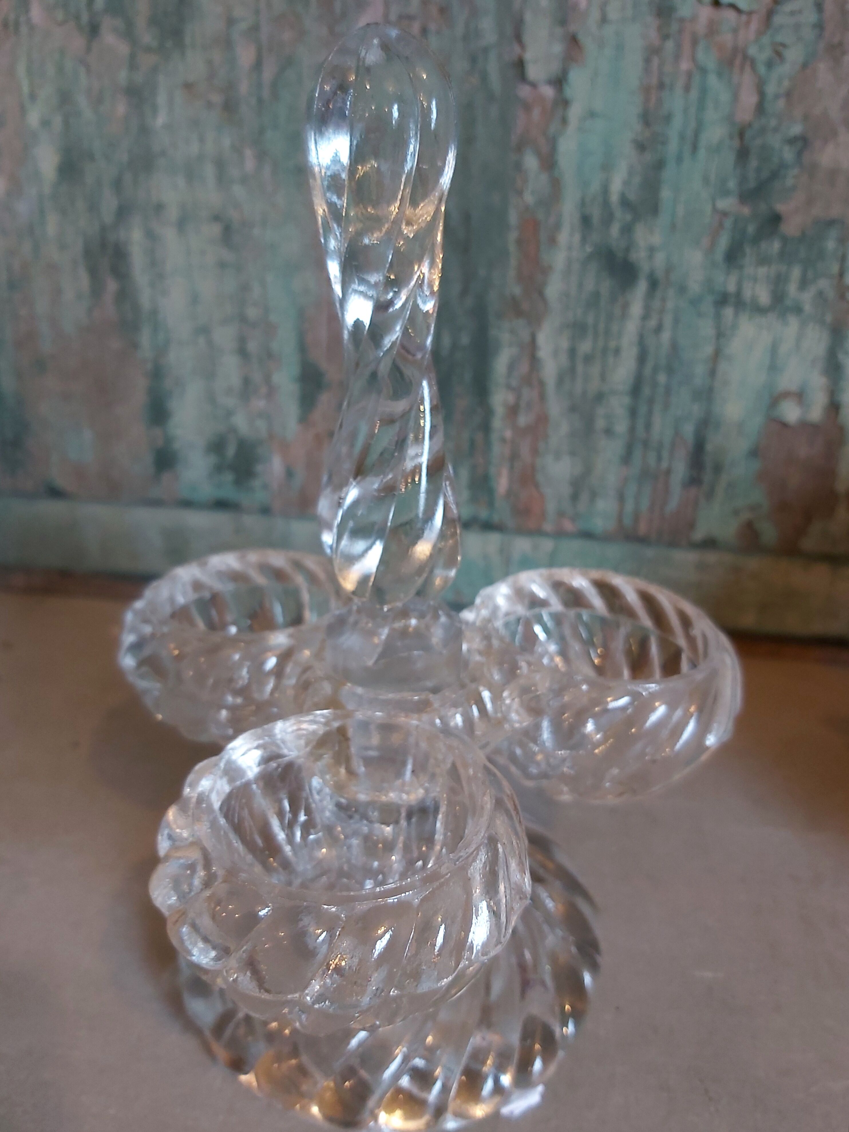 French vintage salt and pepper pinch pot, or spice holders