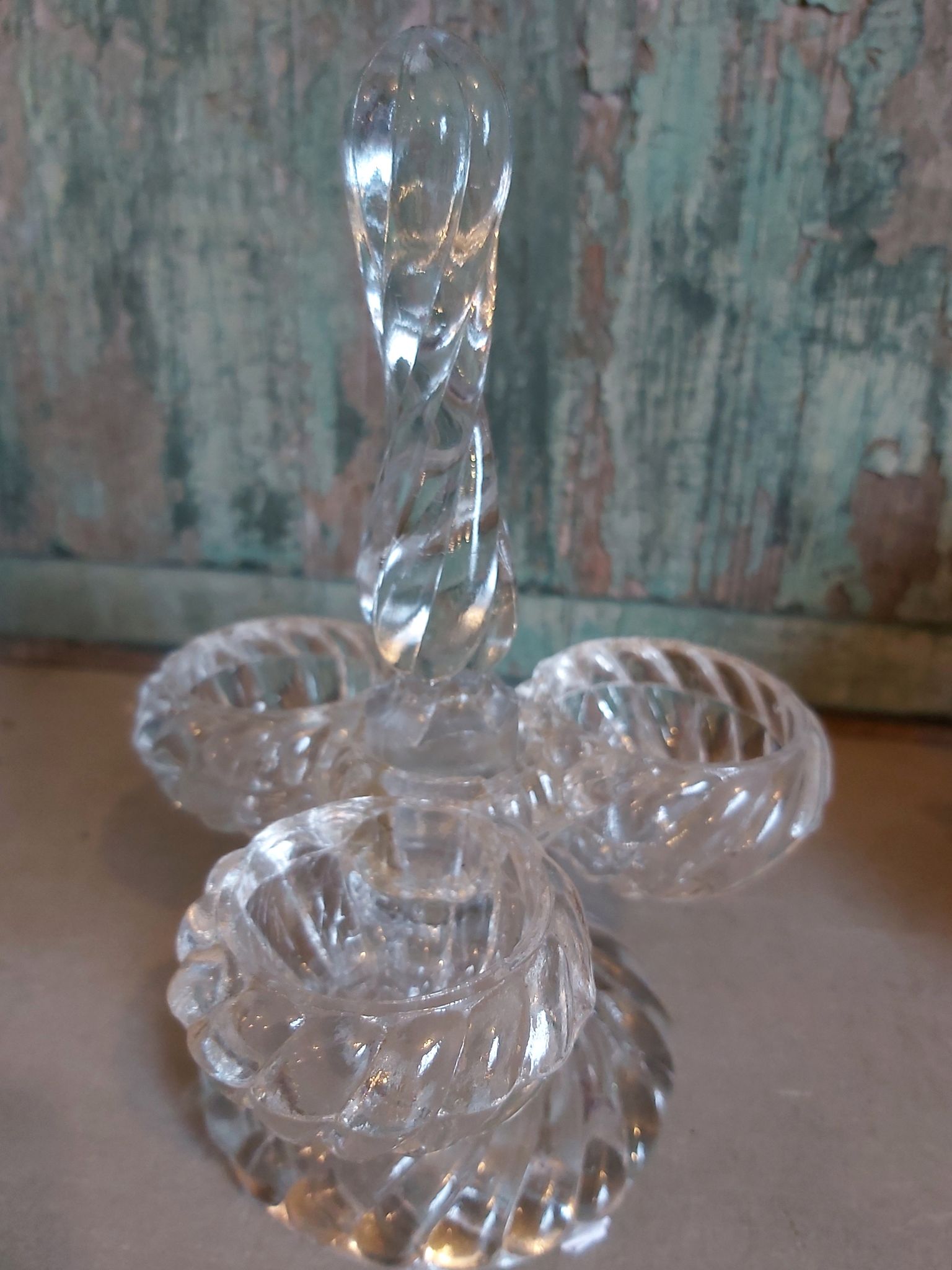 French vintage salt and pepper pinch pot, or spice holders