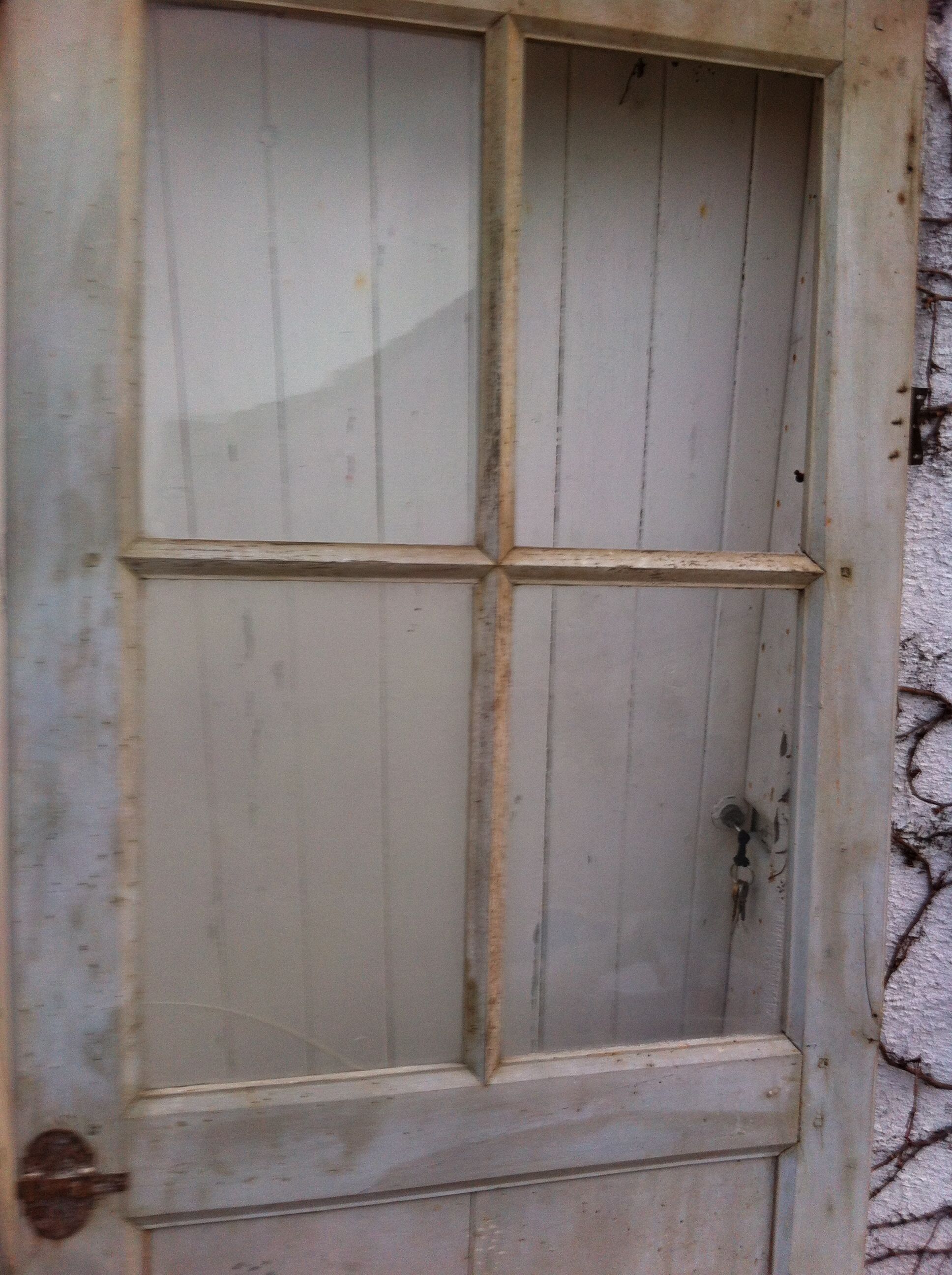 Old glass-wood door
