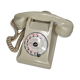 Vintage phone "PTT" in Bakelite, white, from the 60s