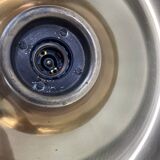 Large 39cm golden charlotte perriand style disc wall lights, germany 1960s