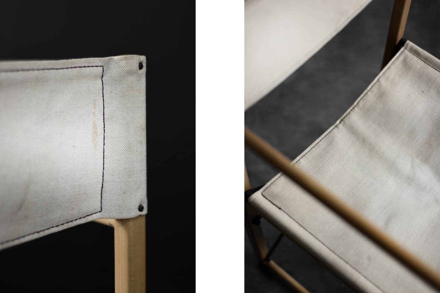 Vintage Mid-Century Scandinavian Modern Beech Safari Director's Chairs