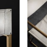 Vintage Mid-Century Scandinavian Modern Beech Safari Director's Chairs