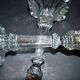 Set of 2 Egyptian-decorated candlesticks, Vallerysthal glassware, 1900