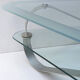 Brushed metal and smoked glass coffee table from the 1970s