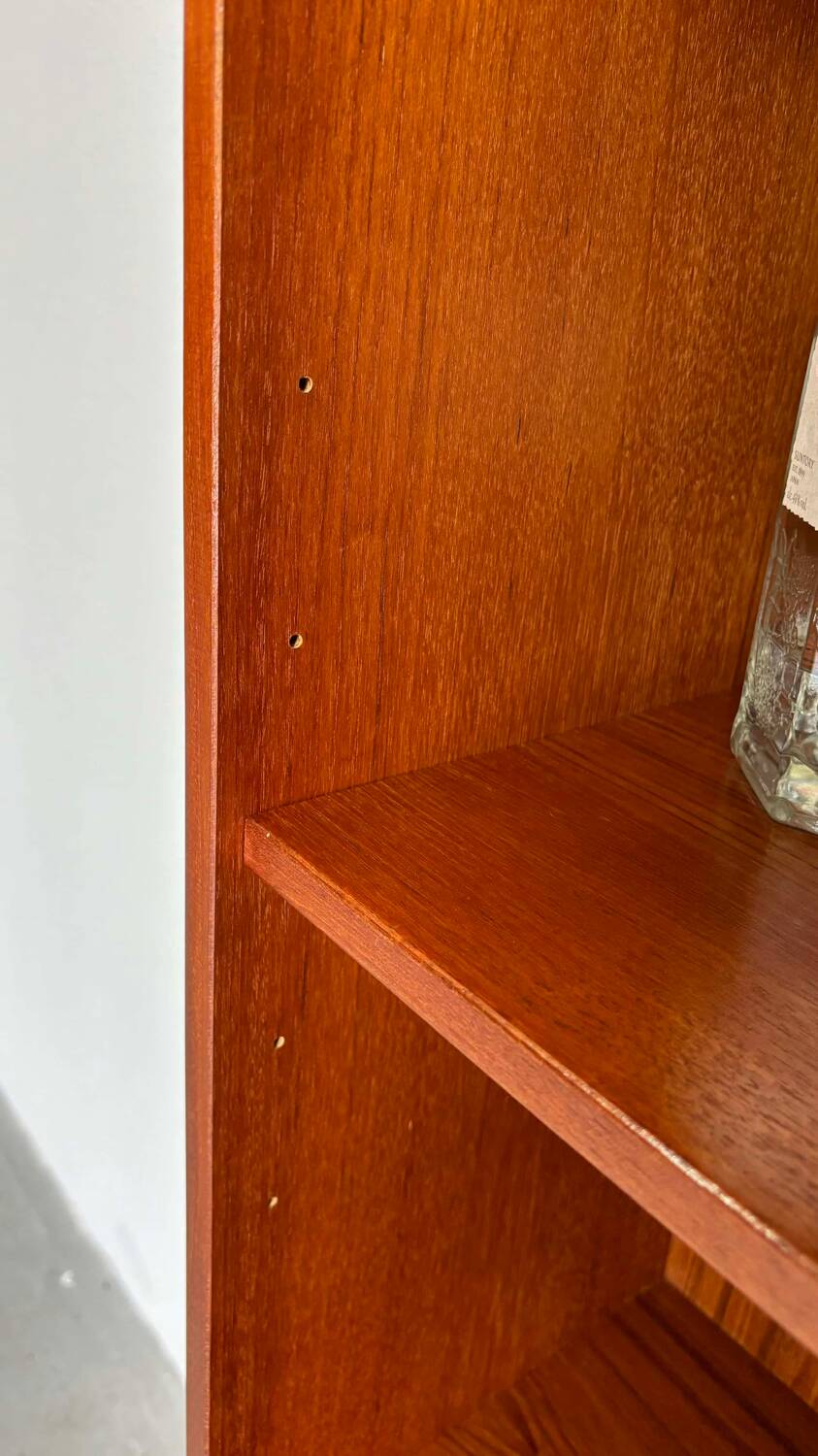 Vintage bookcase with drawers teak