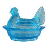 Poule bonbonnière en verre