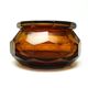 Art Deco bonbonniere, honey crystal, Moser, Czechoslovakia, 1930s