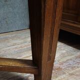 Important antique extendable wooden table – Inlaid top –