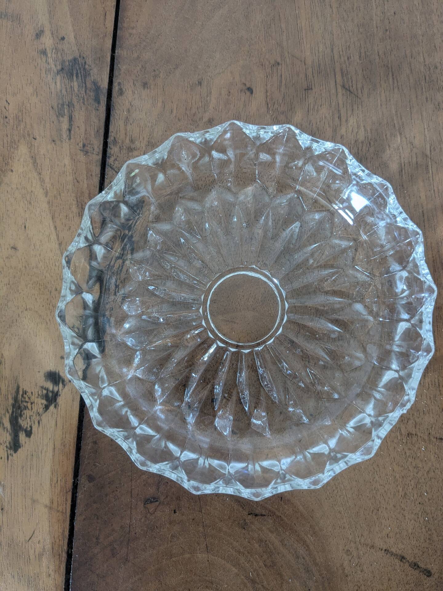 Cut glass tray