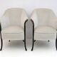 Pair of Giorgetti Italian Velvet Armchairs "Progetti", 1980s