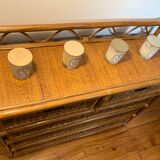 Commode tiroirs rotin
