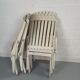 Lot 5 garden armchairs in vintage white wood