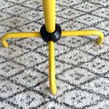 Vintage coat rack yellow, coat rack metall, 80's