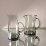 Set of 2 Holmegaard mid century pitchers by Per Lutken