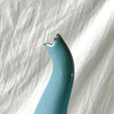 Large vintage kettle in blue enameled sheet metal