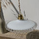 Vintage lace white opaline pendant lamp