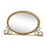 Victorian overmantel mirror in gilded wood 74x123cm