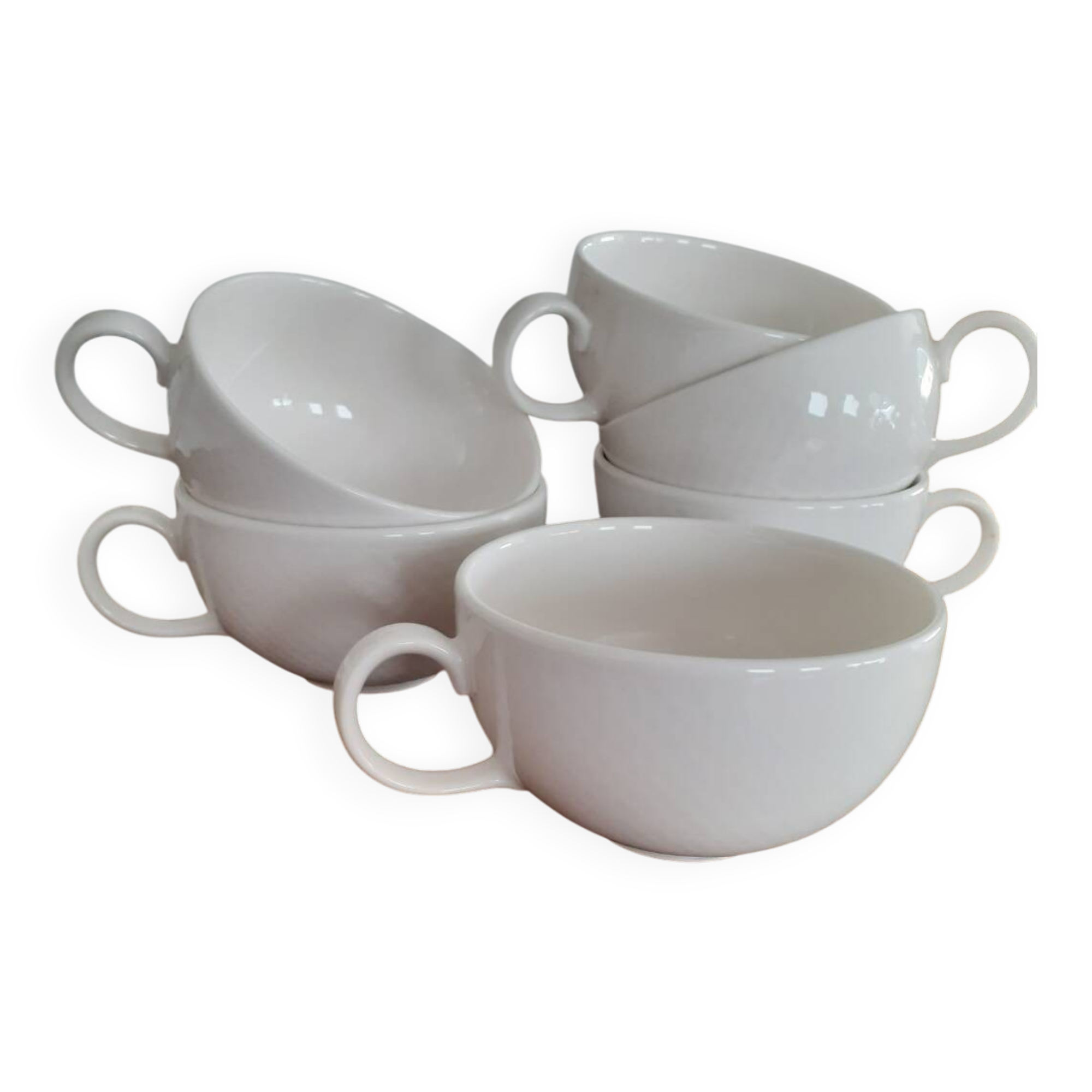 Villeroy and Boch Luxembourg white tea cups,