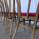 Set of 6 Vintage Bentwood Dining Chairs Set: 1970s , Red Uphols