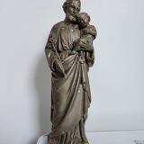 Statue of St Joseph and the infant Jesus, sculpted 18th century