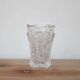Small cut glass soliflore vase, geometric design, H 8 cm