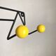 Vintage coat rack with ball hooks in Feraud style.
