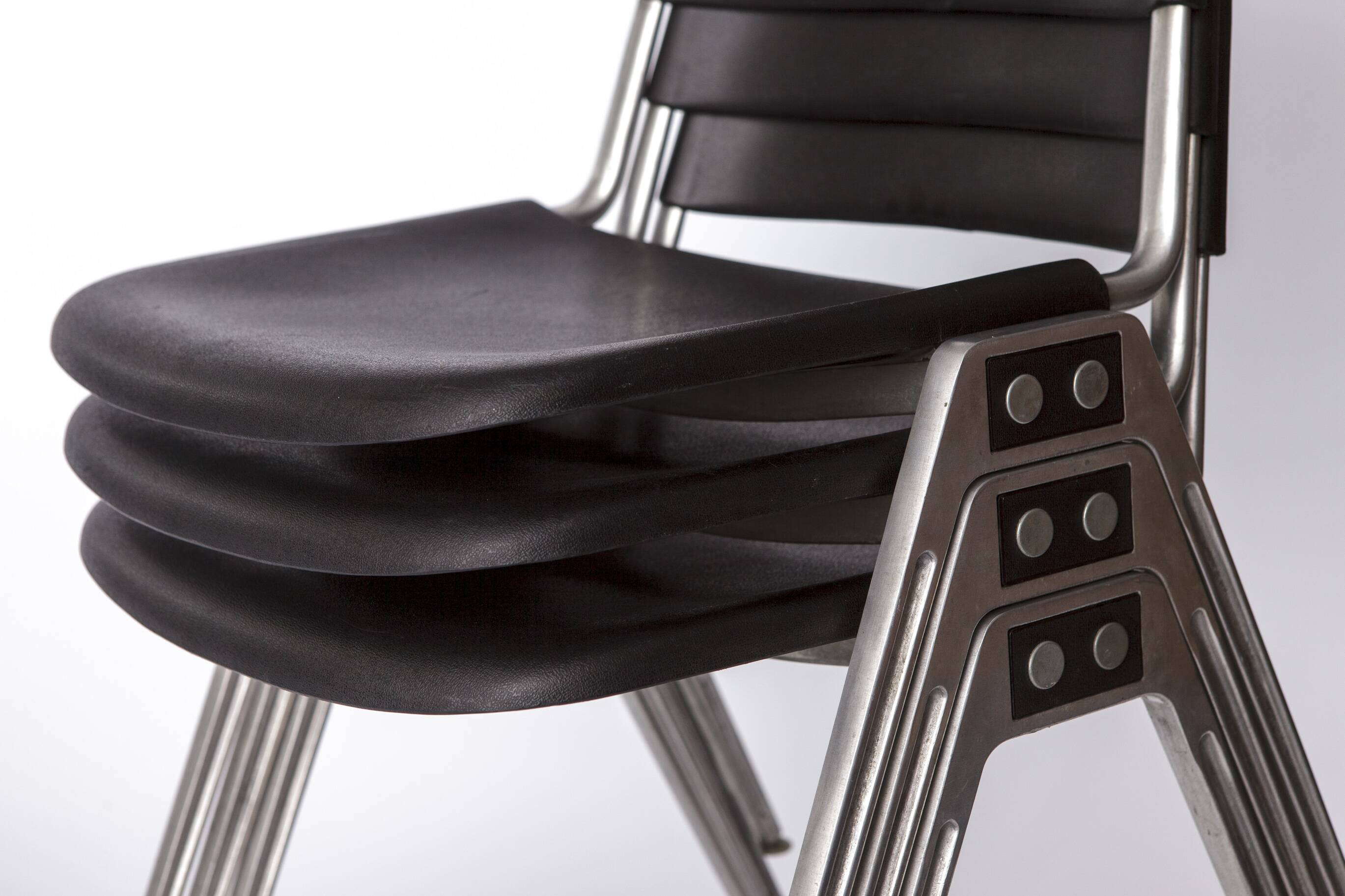 Set of 4 Vintage Knoll Stacking Chairs, Model 1601 by Don Albinson, 1960s
