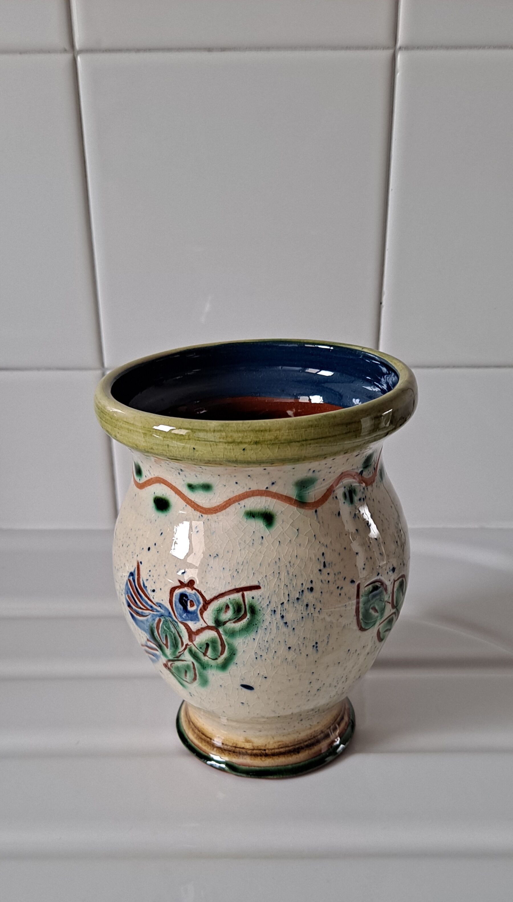 Vase terre vernissée