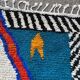 Moroccan blue rug personalized Beni Ourain colorful 250/150cm