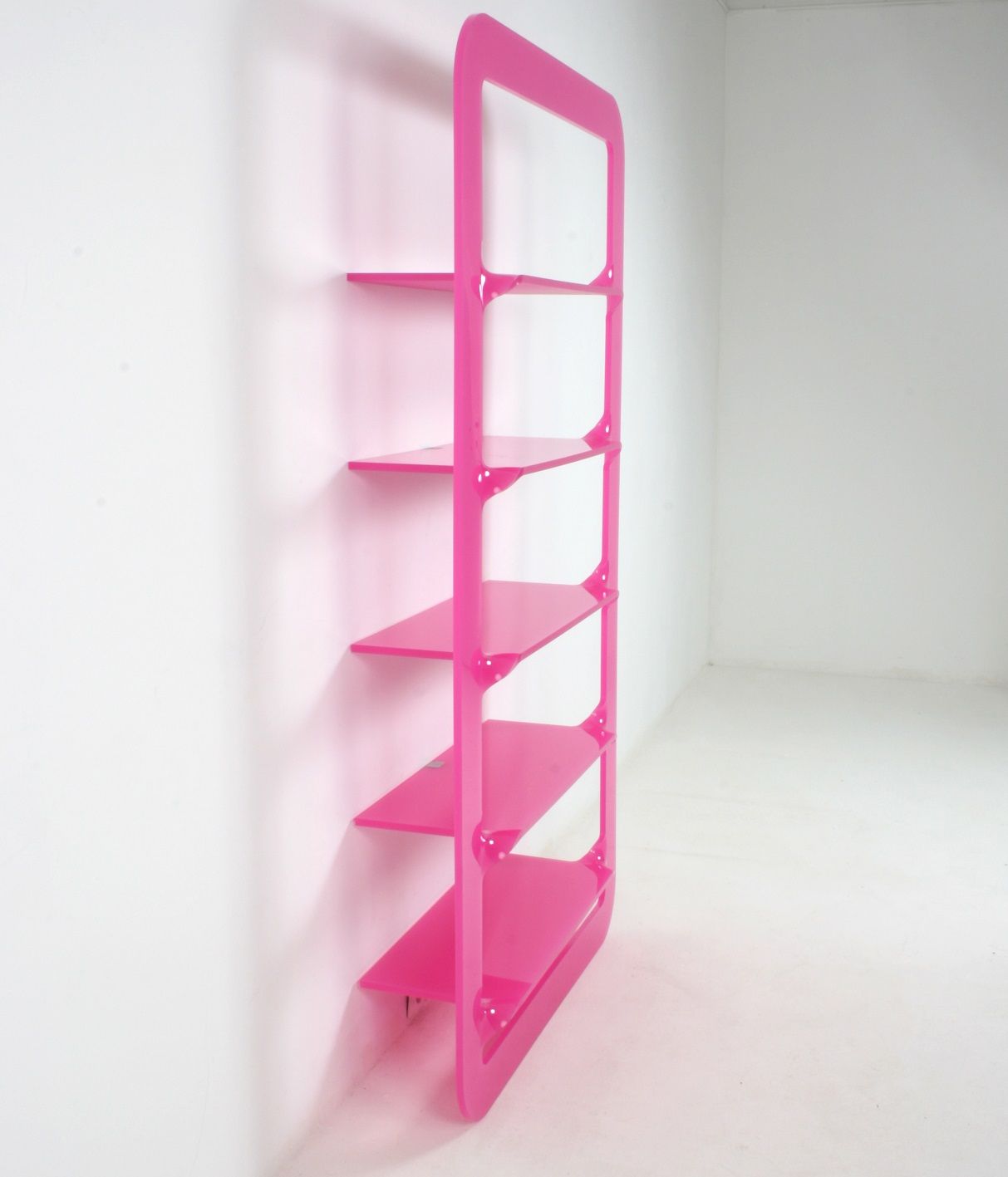 Pink plexi shelf by Alexis Tricoire edition Vange model Maui wide