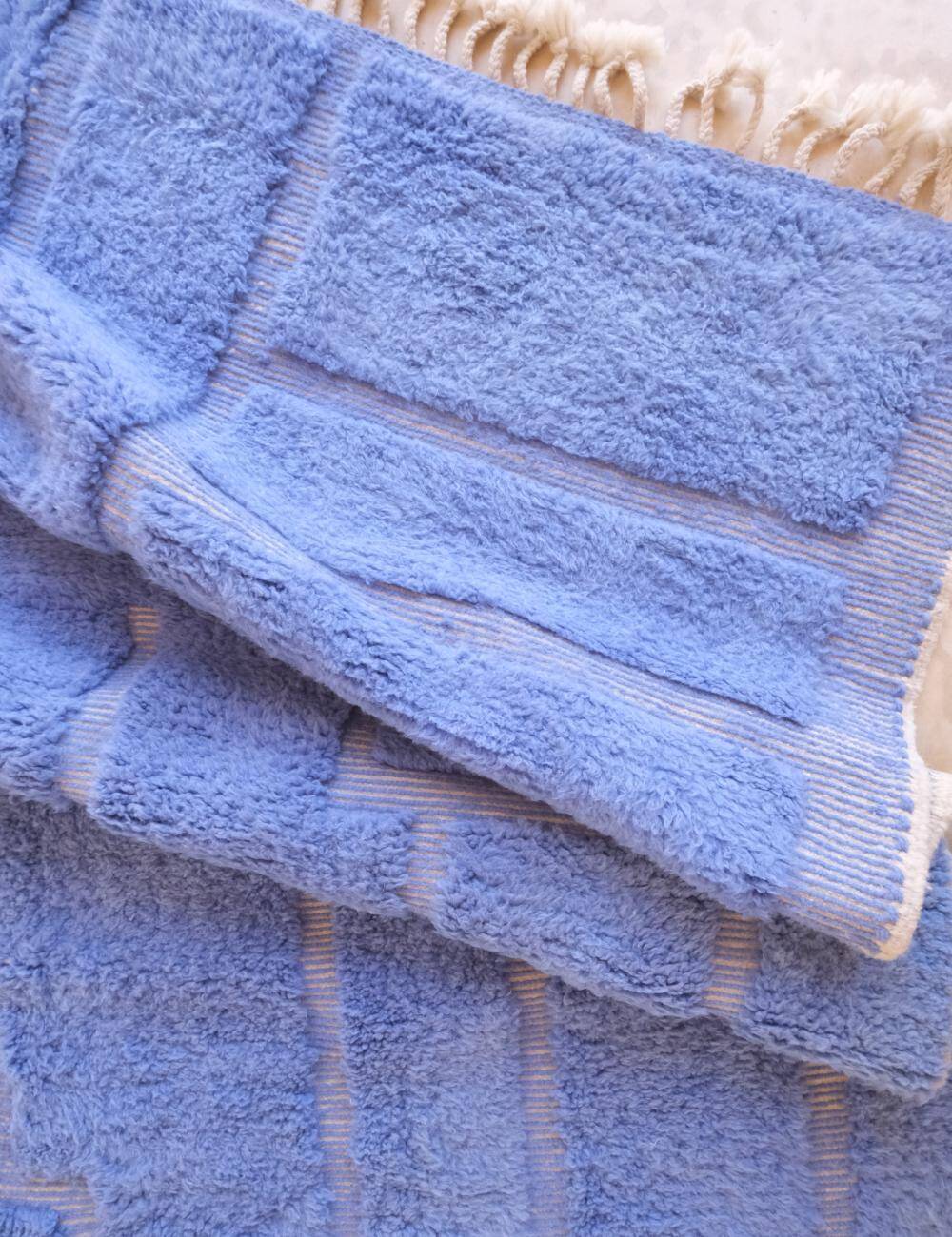 Tapis Bleu Contemporain - 350 x 243 cm