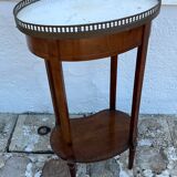 Four-legged oval gueridon with crotch or side table