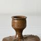 Atypical brown ceramic candle holder