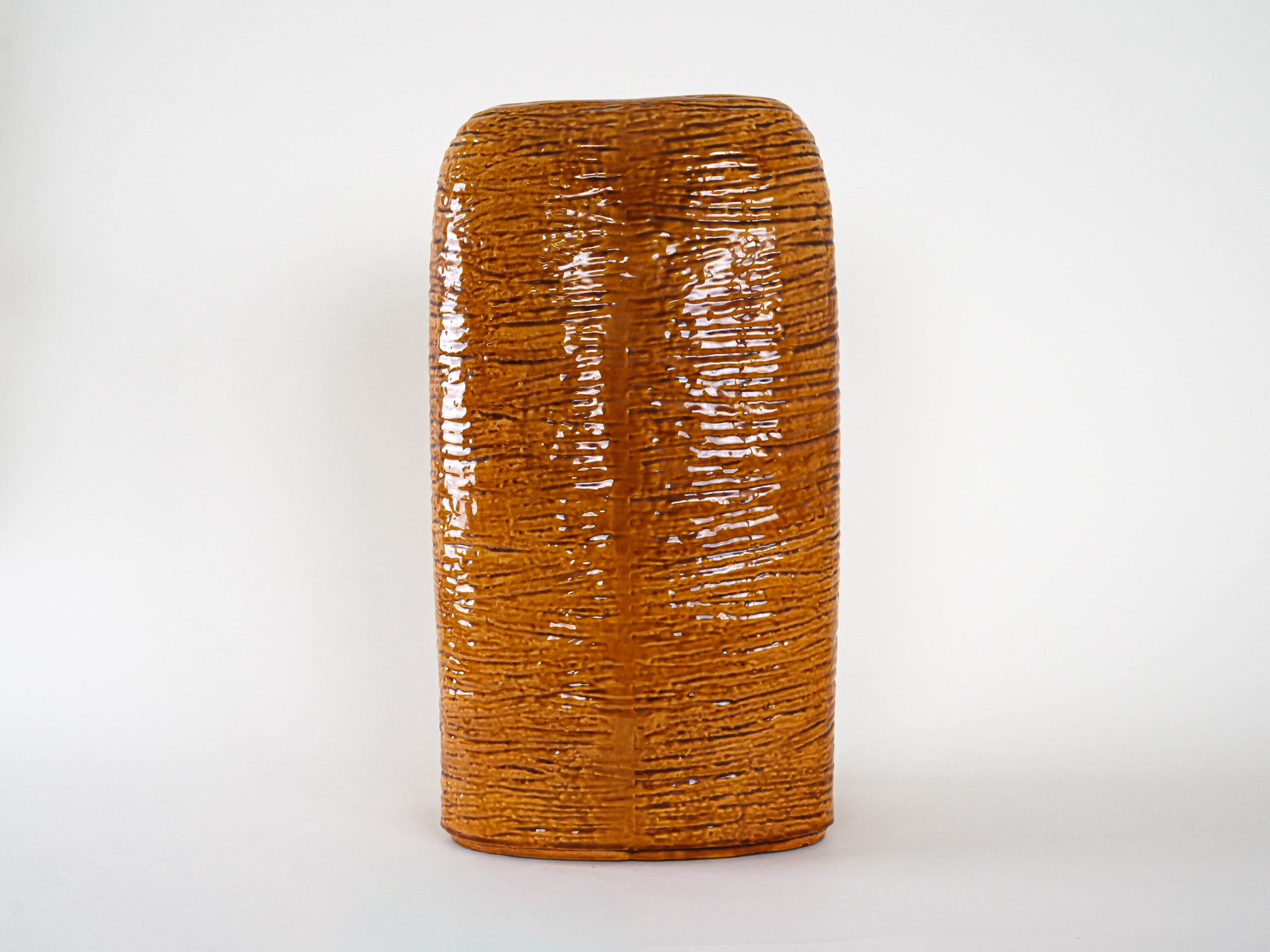 Stoneware vase, West Germany, 1970s, manufactured by Carstens Tönnieshof