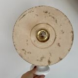 Vintage green enamelled sheet metal wall lamp shade - 1 -