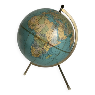 Globe vintage 1976 terrestre Taride philips challenge mappemonde - 33 cm