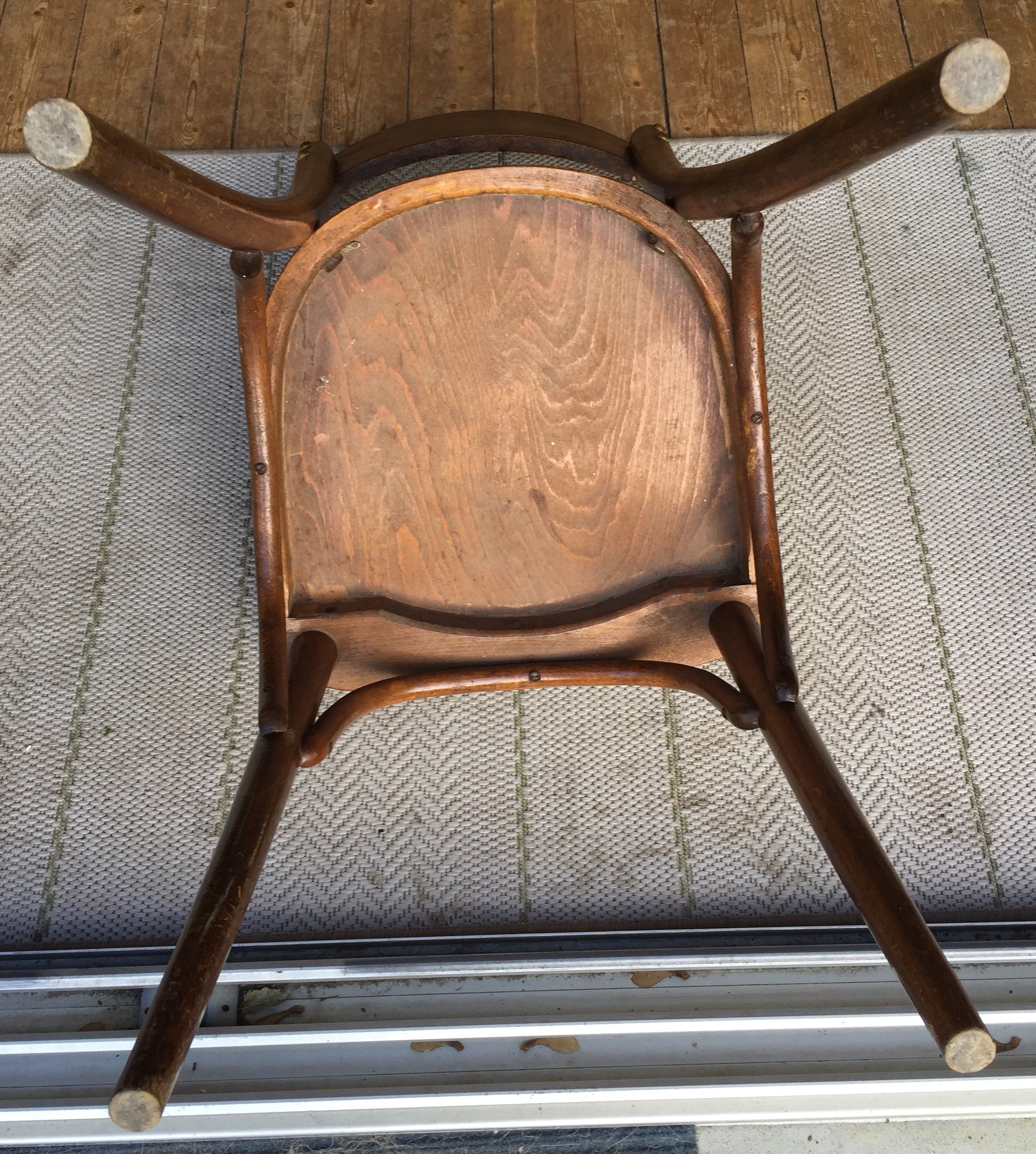 Trio of vintage bistro chairs 60