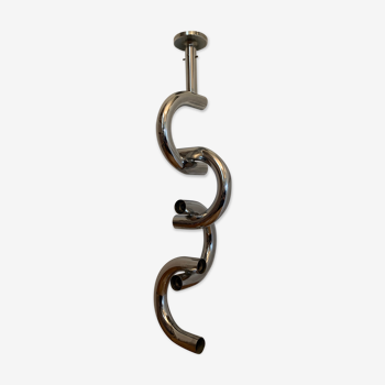 Lustre Stilux en métal chromé forme de chaîne