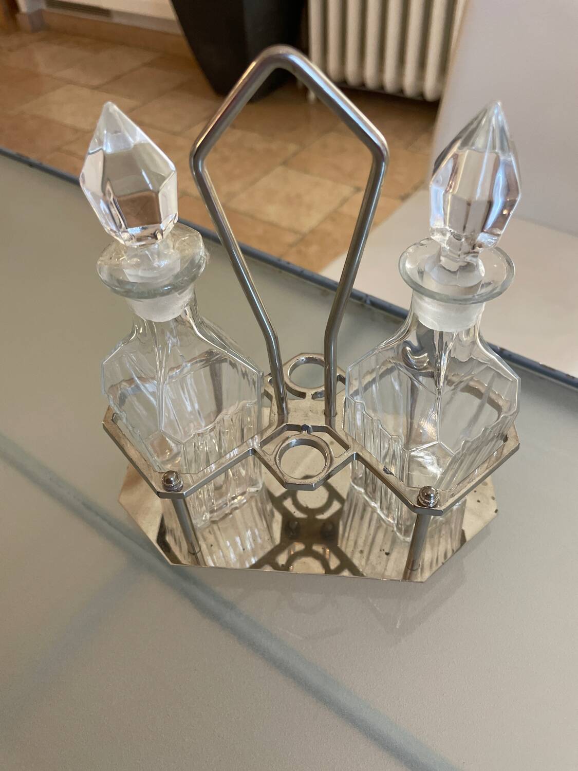 Art Deco oil and vinegar server