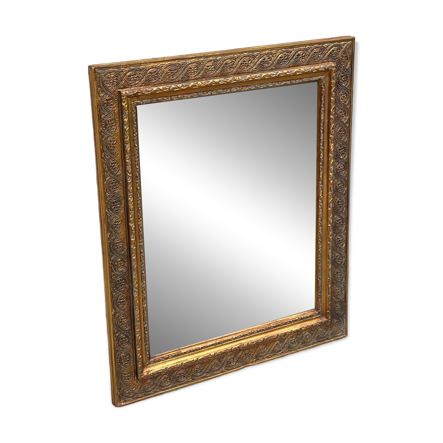 Gold gilded wood style mirror