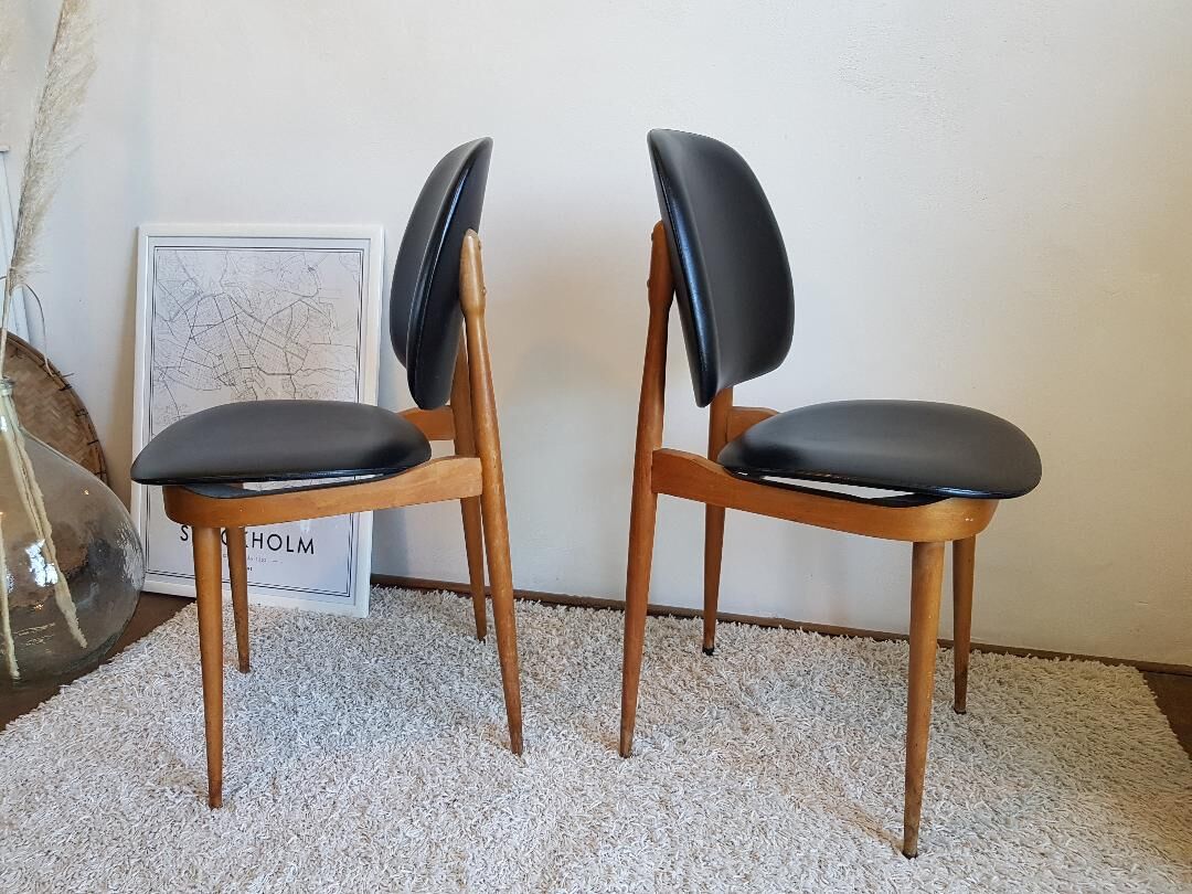 Pair of Baumann chairs model Pegasus circa 1960