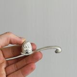 Set of 6 owl knife rests in shiny silver metal